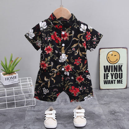 1-6 Year Children Set Hawaiian shirt and Shorts Floral Printed - myfunfarm