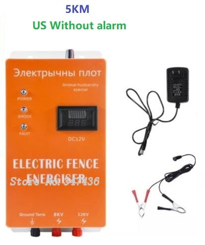 5KM/10/20KM Electric Fence Solar pulse Charger Controller Animal Horse Cattle Poultry Farm Shepherd Alert Livestock Tool