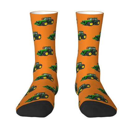 Tractor print Crew Unisex  Socks for farmer