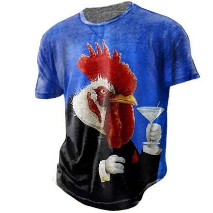 Rooster 3d Print Funny Unisex T-shirt