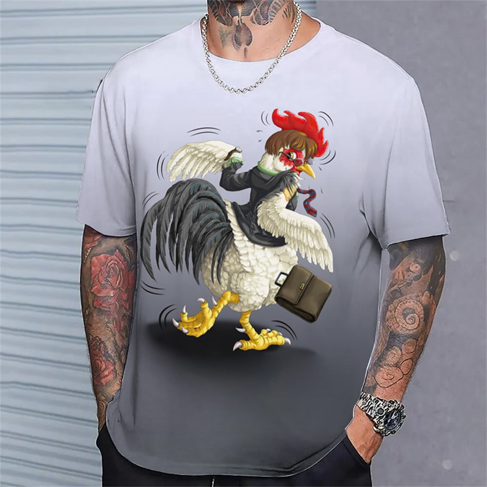Rooster 3d Print Funny Unisex T-shirt