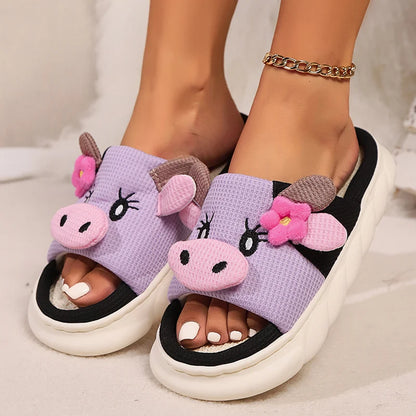 Lovely Cow Indoor House Slippers