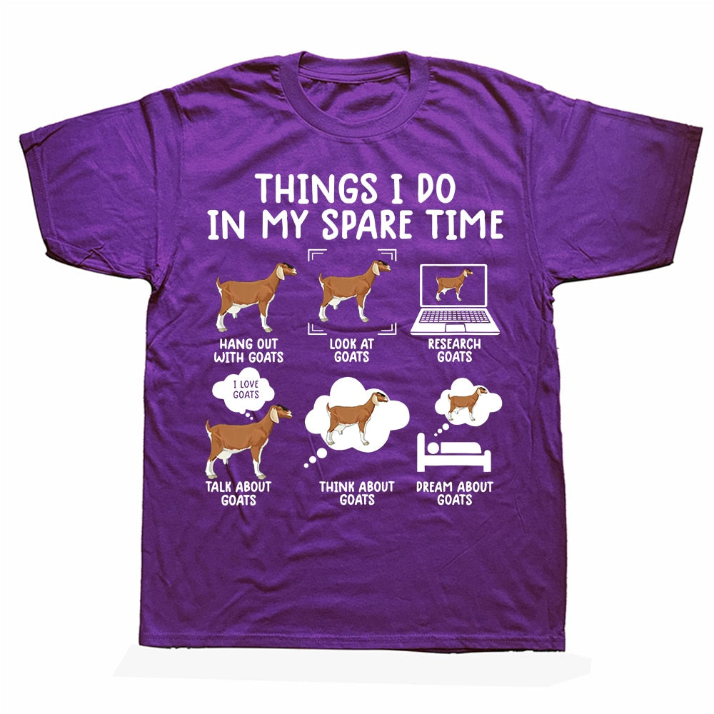 Things I Do In My Spare Time - Gifts T-shirt for Goat Lovers