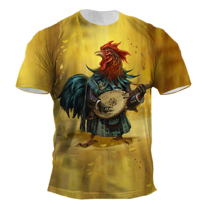 Rooster 3d Print Funny Unisex T-shirt - myfunfarm