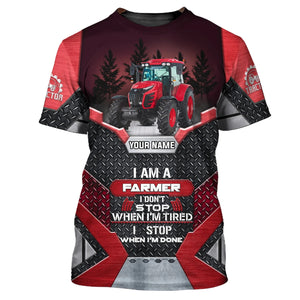 Farm Tractor Pattern 3D Print unisex T-shirt