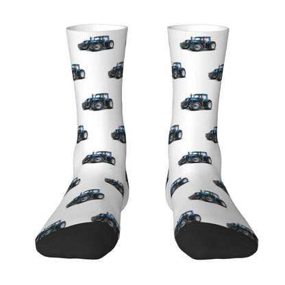 Tractor print Crew Unisex  Socks for farmer