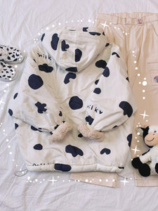 Cow pattern Print Hoodies  Warm  Spring Autumn for cow lovers