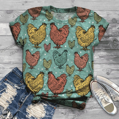 Chicken 3d Print Unisex T-shirt