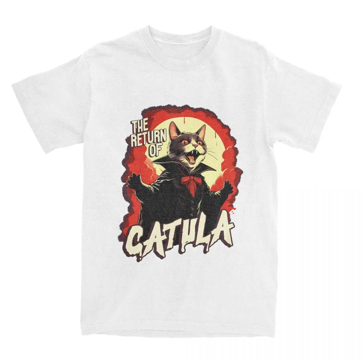 The Return Of Vampurr Cat Dracula Halloween T Shirt Cotton - myfunfarm