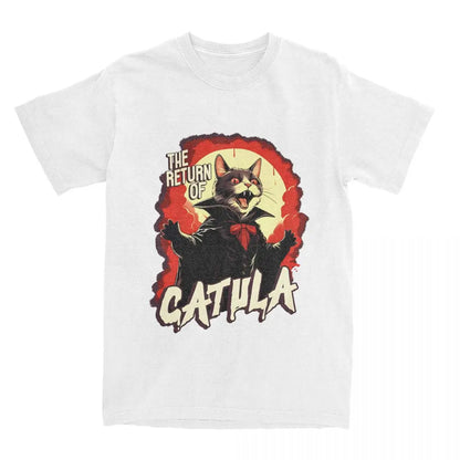 The Return Of Vampurr Cat Dracula Halloween T Shirt Cotton - myfunfarm