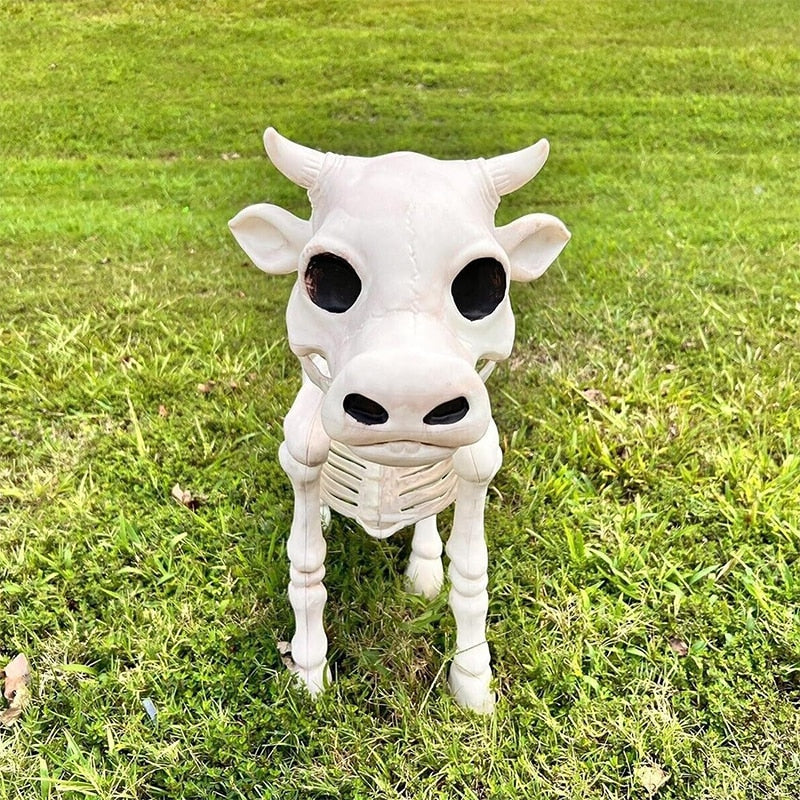 Cow Horse Skeleton Tricky Graveyard Resin  Spooky Halloween Horror  Decor
