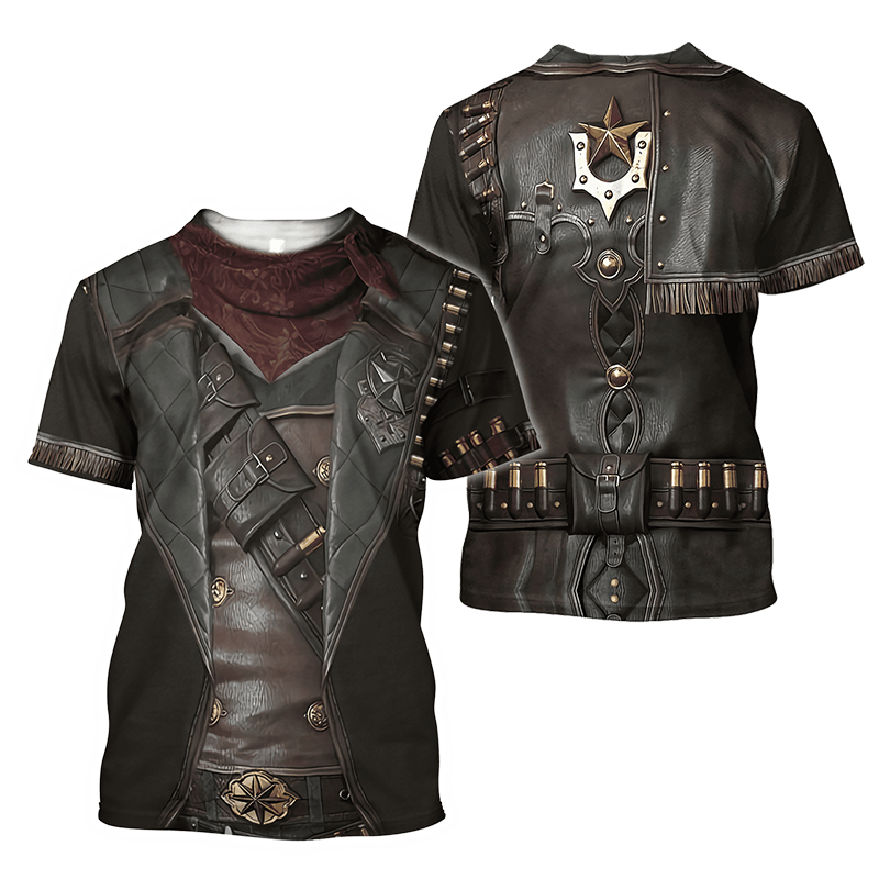 Western Cowboy Graphic Unisex T-Shirt Cosplay Costumes