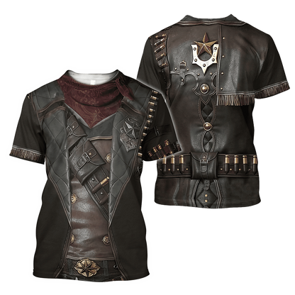 Western Cowboy Graphic Unisex T-Shirt Cosplay Costumes