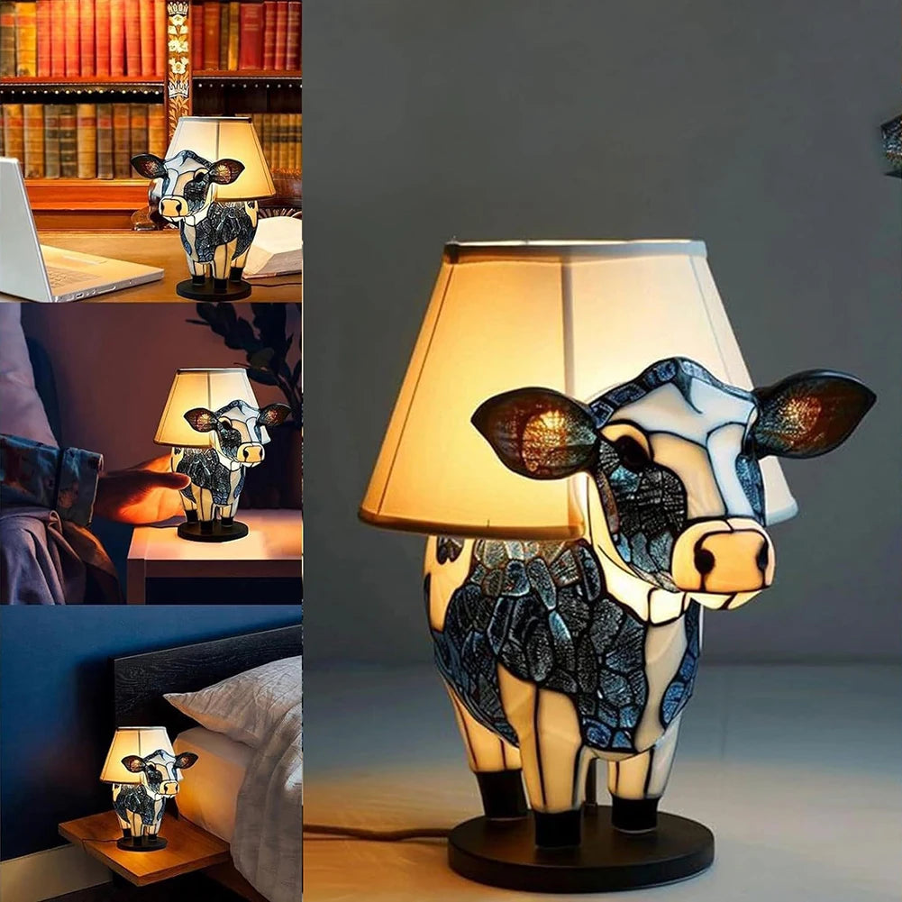 Cow Night Light Cow Room Decor Portable Cow Night Light Gift USB Animal Table Lamp For Bedroom Living Room Daycare Office