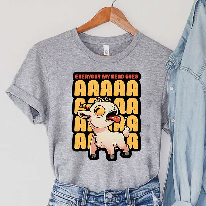 Everyday My Head Goes AAAA Women T-Shirts for Goat Lovers