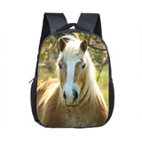 Horse Print Backpack Children School Bags