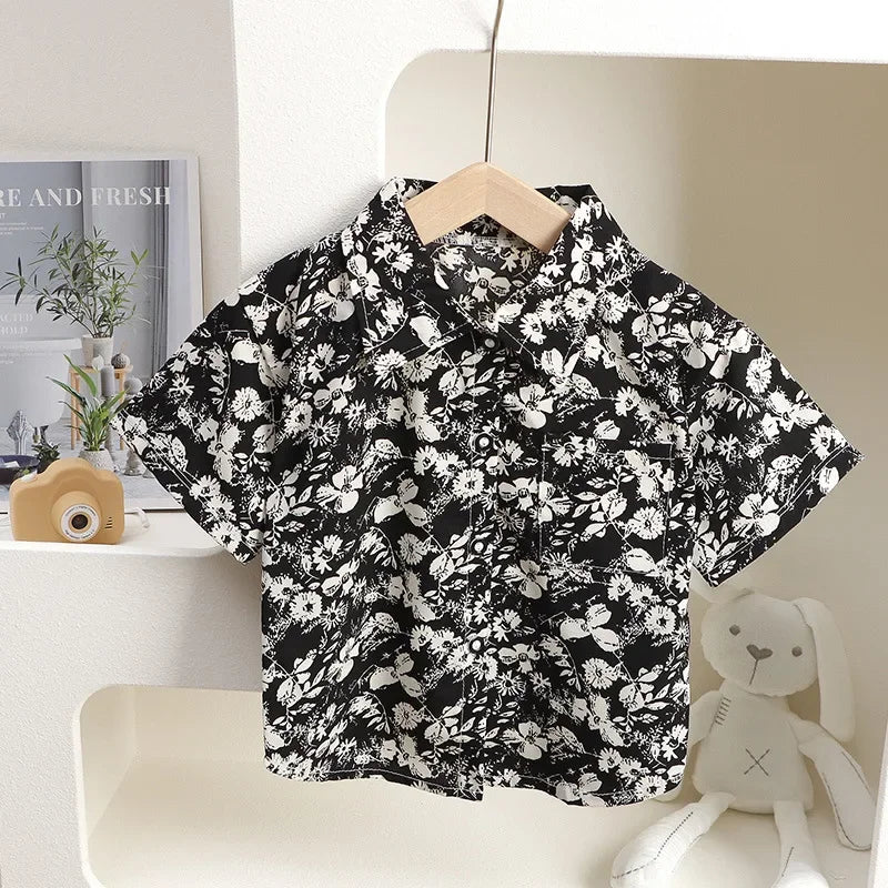 Cute cow pattern Short-sleeved  shirt Children's Summer