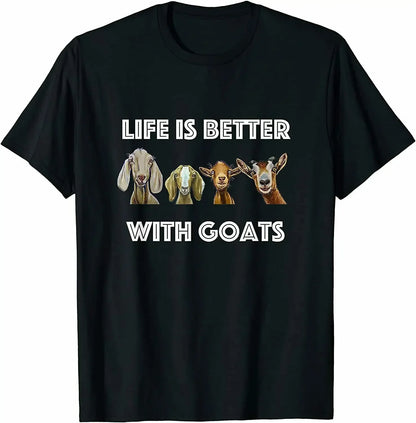 Life Is Better with Goats  T-shirts for Goat Lovers - myfunfarm