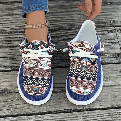 Boho pattern Women's Shoes Casual Comfortable Vintage - myfunfarm