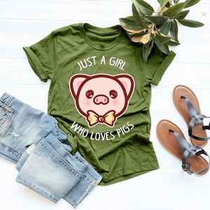 Just A Girl Who Loves Pigs unisex T-Shirt