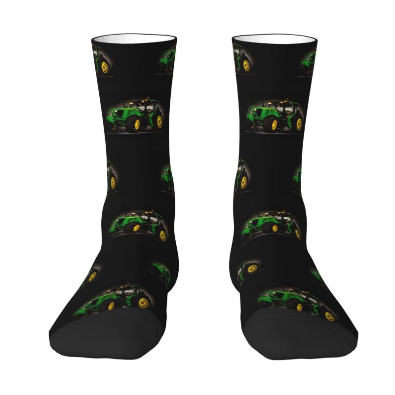 Tractor print Crew Unisex  Socks for farmer