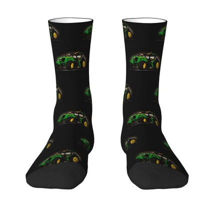 Tractor print Crew Unisex  Socks for farmer