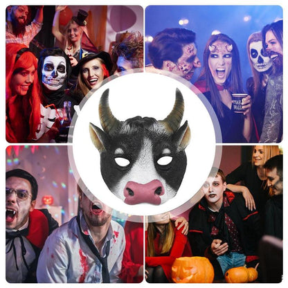 Face Cover Mask For Halloween Horror Scary Cow Head - myfunfarm