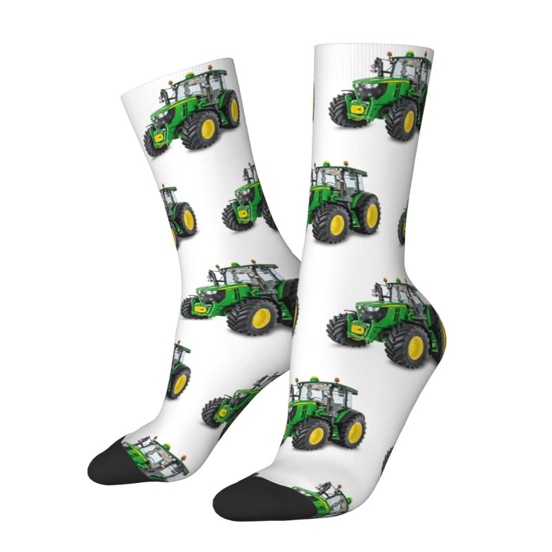 Tractor print Crew Unisex  Socks for farmer
