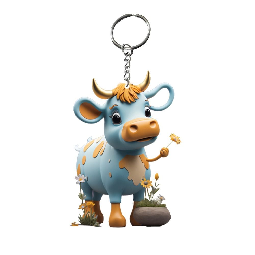 Cow Cartoon Cute Car Keychain ornaments - myfunfarm