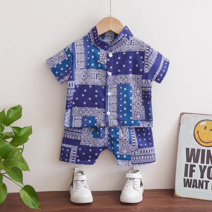 1-6 Year Children Set Hawaiian shirt and Shorts Floral Printed - myfunfarm