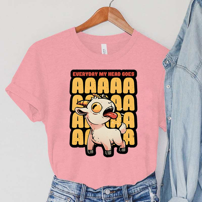 Everyday My Head Goes AAAA Women T-Shirts for Goat Lovers