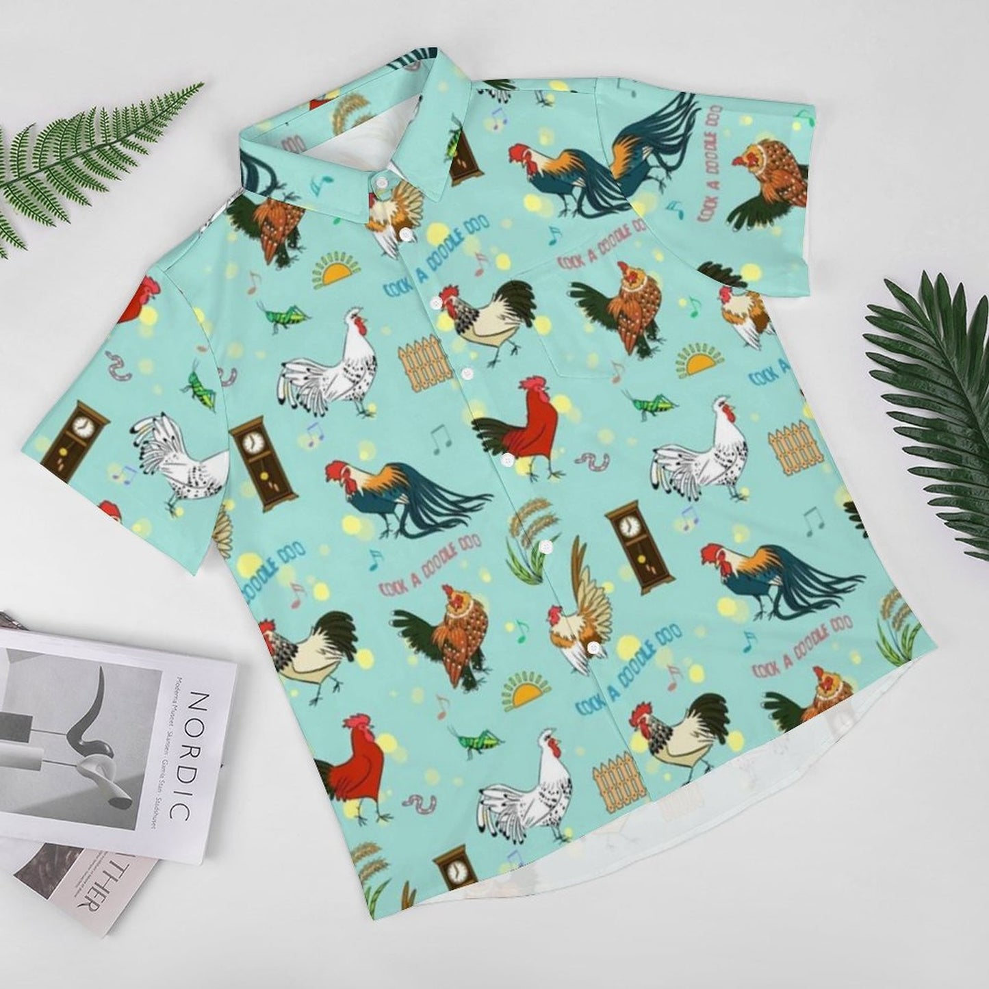 Chicken pattern Hawaiian Shirt - myfunfarm
