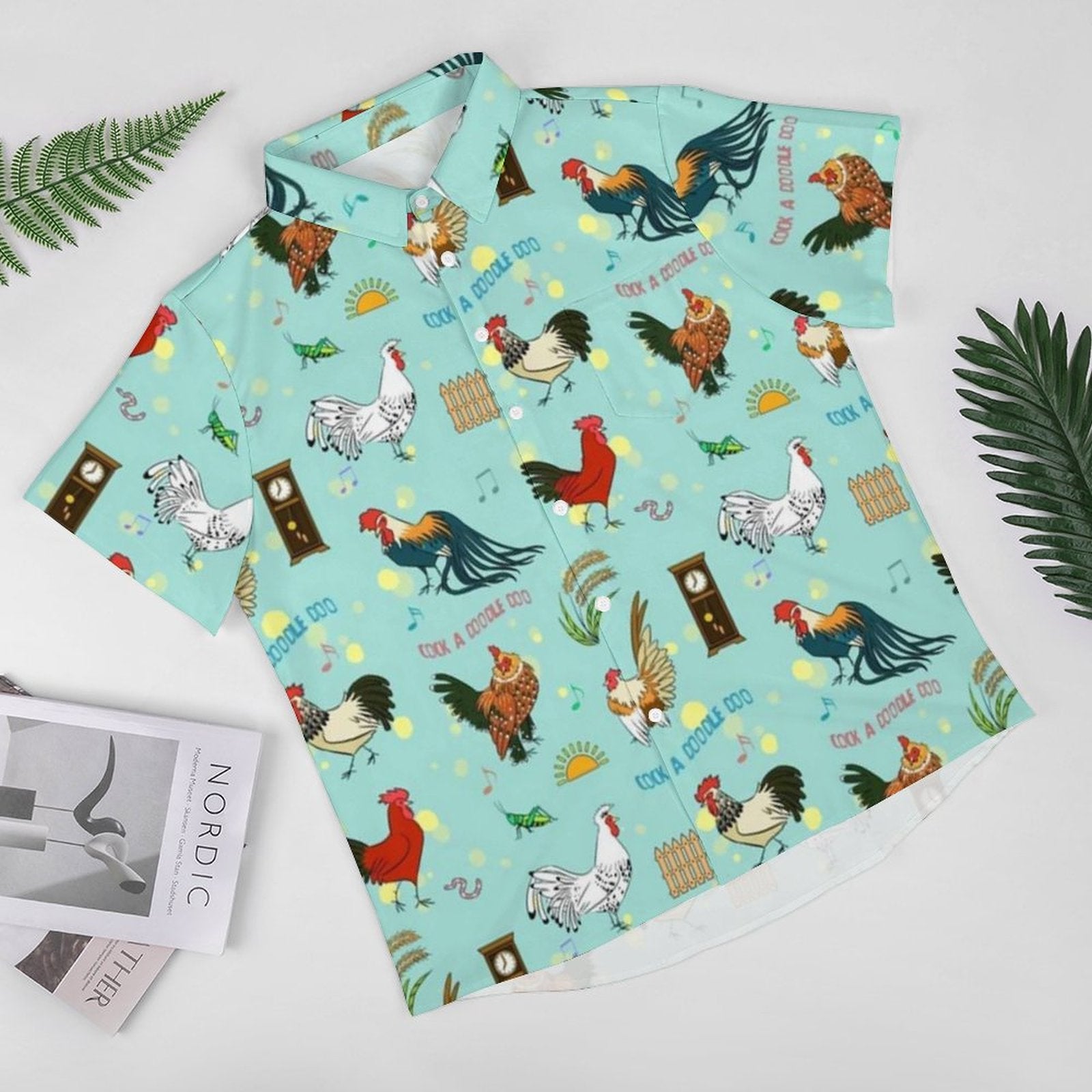 Chicken pattern Hawaiian Shirt - myfunfarm