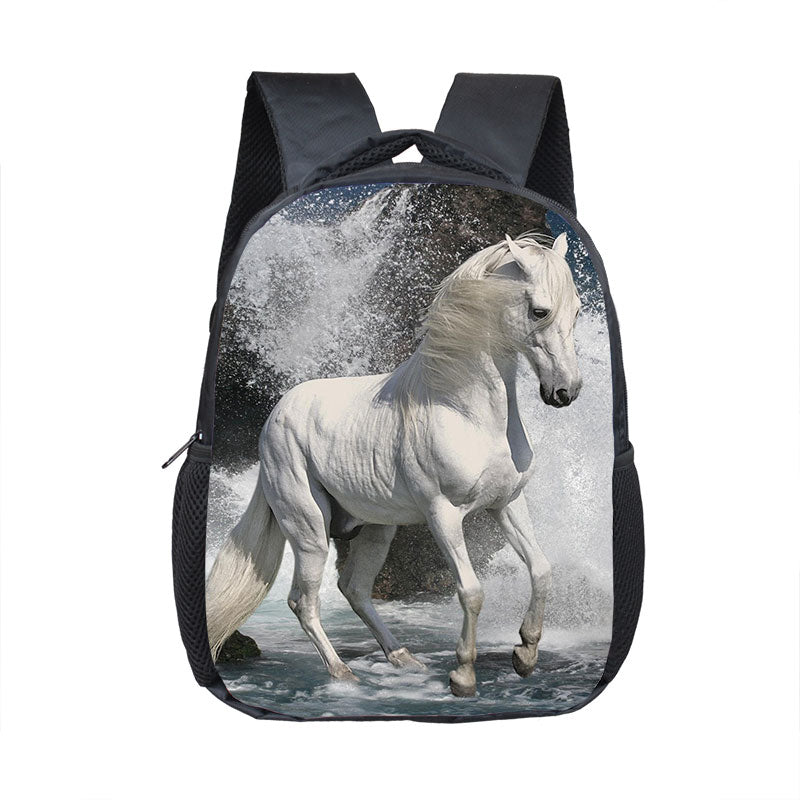 Horse Print Backpack Children School Bags