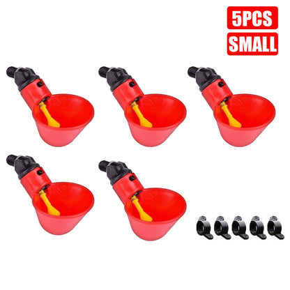 Chicken Drinking Cup Automatic Drinker Chicken Feeder Plastic Poultry Waterer Drinking Water Feeder for Chicks Duck Goose Quail