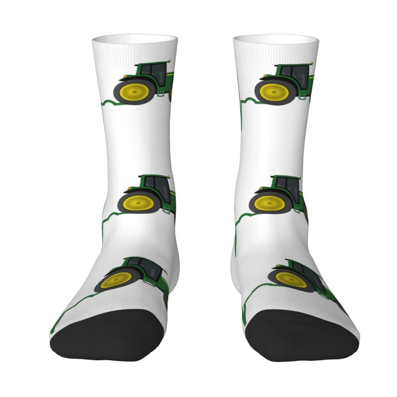 Tractor print Crew Unisex  Socks for farmer
