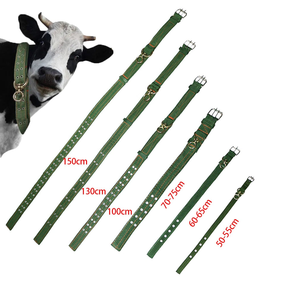 Strong Durable Belay Tie Adjustable Cattle Collar Cow Hauling Collar Livestock Feeding Supply Canvas Belt  Veterinary Equipment
