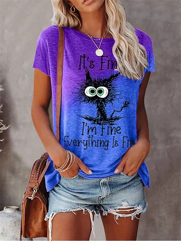 It's fine i'm fine everything is  fine  T-shirt - myfunfarm