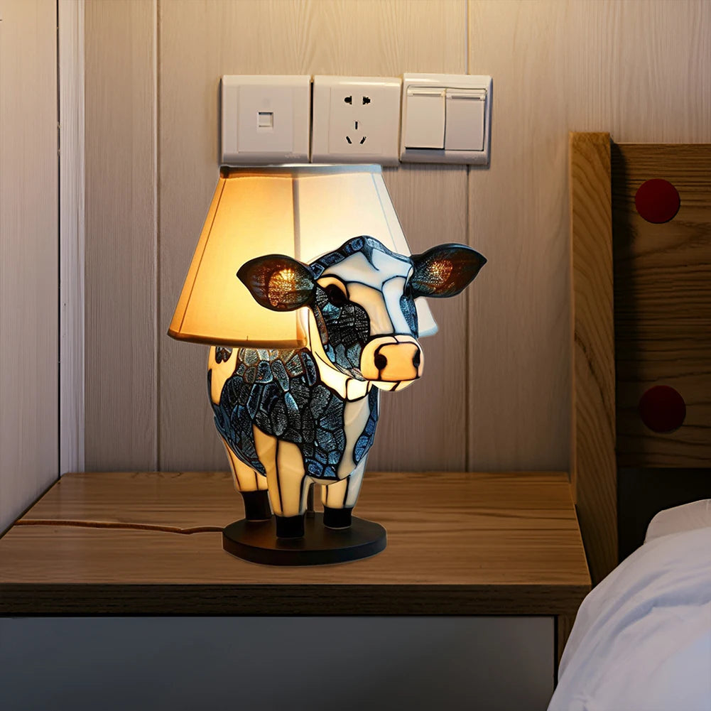Cow Night Light Cow Room Decor Portable Cow Night Light Gift USB Animal Table Lamp For Bedroom Living Room Daycare Office