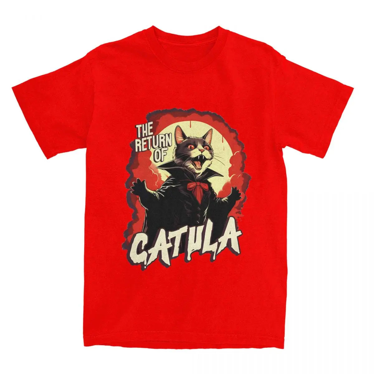 The Return Of Vampurr Cat Dracula Halloween T Shirt Cotton - myfunfarm