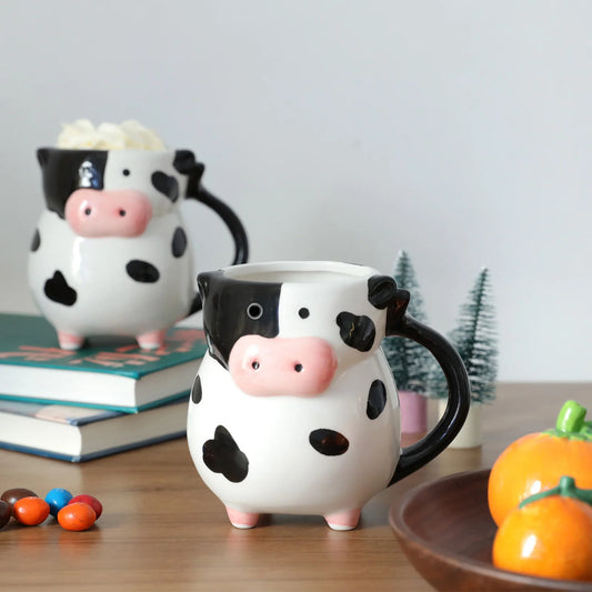 Cartoon Cow Ceramic Mug for cow lovers