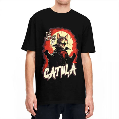 The Return Of Vampurr Cat Dracula Halloween T Shirt Cotton - myfunfarm