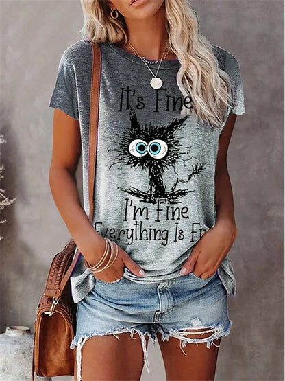 It's fine i'm fine everything is  fine  T-shirt - myfunfarm