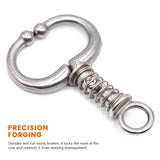 Farm Animals Stainless Steel Automatic Cow Spring Nose Pliers Cattle Baoding Ware Binding Tool Nose Clamp Traction Cattle Rings