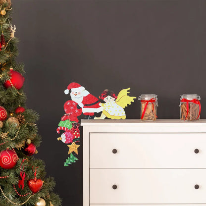 Christmas Decoration Wooden Santa Claus Elk