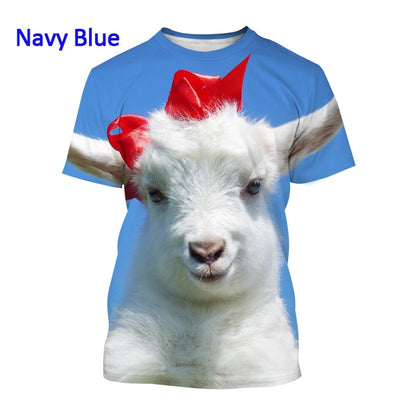 Funny Goat Printing Unisex T-shirt - myfunfarm