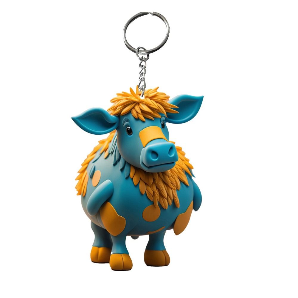 Cow Cartoon Cute Car Keychain ornaments - myfunfarm