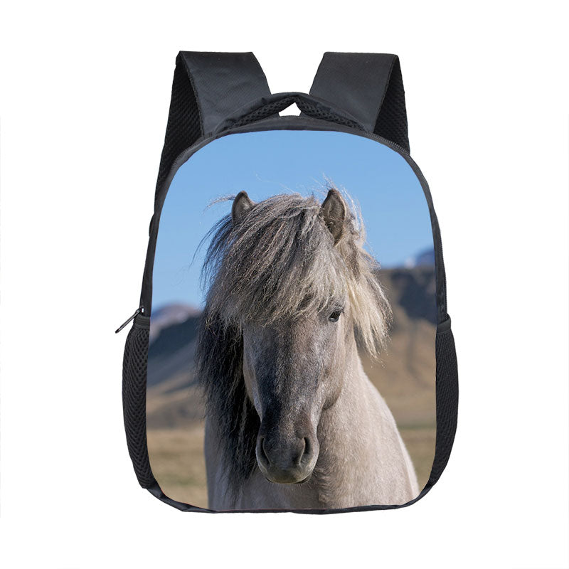 Horse Print Backpack Children School Bags