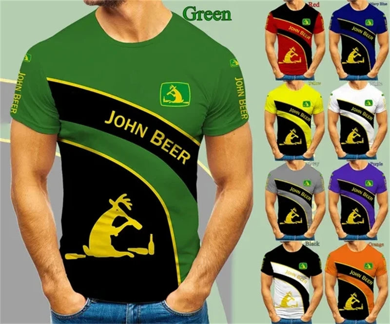 John Beer Casual Tops T-Shirt for Farmers