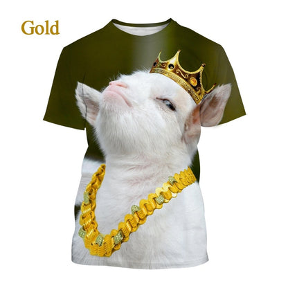Funny Goat Printing Unisex T-shirt - myfunfarm
